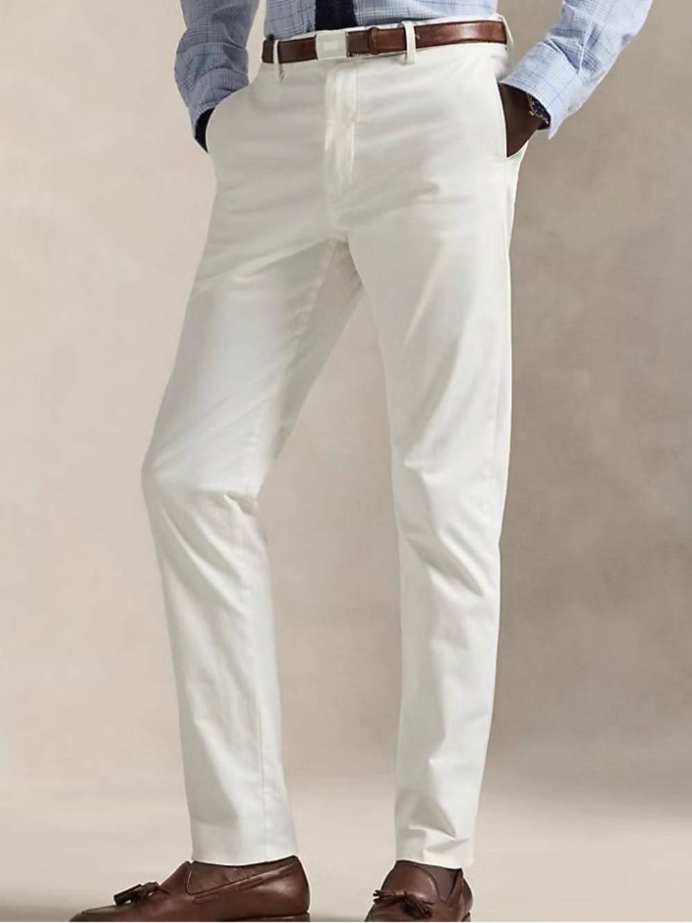 Polo by Ralph Lauren Jarrett Slim Fit Sateen Pant | color: white | size: 34x32